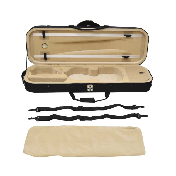 FUTERAŁ NA SKRZYPCE Z HIGROMETREM BK/CR